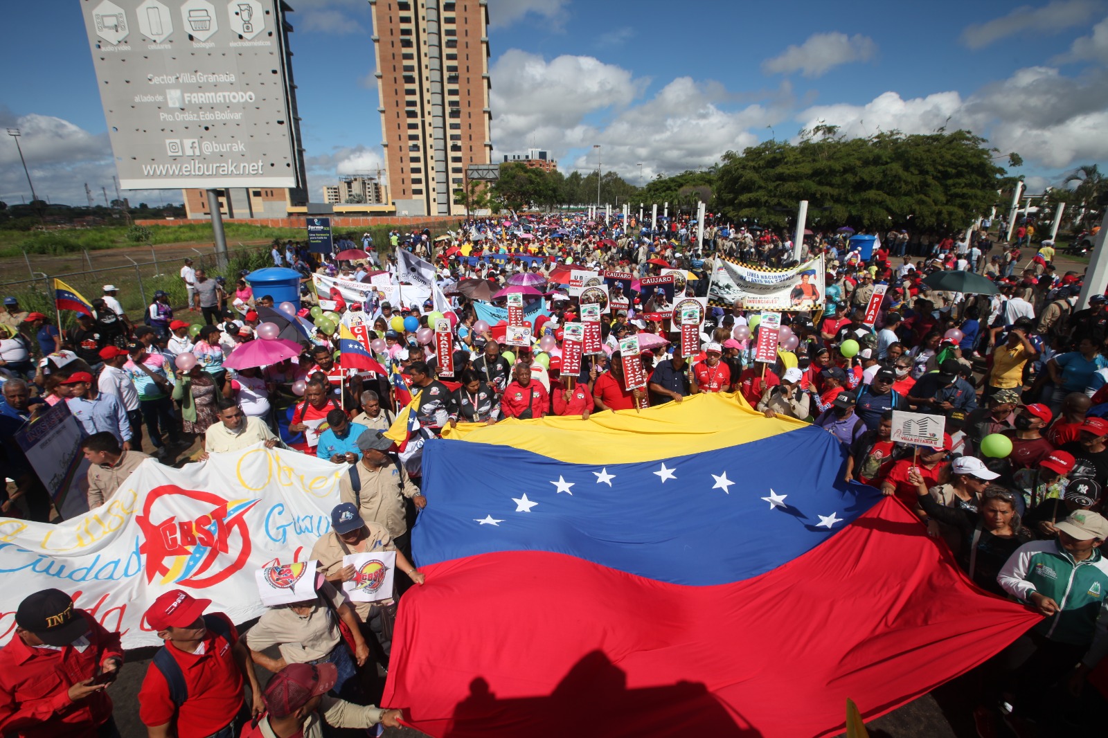 Trabajadores de Guayana movilizados en apoyo al presidente Maduro