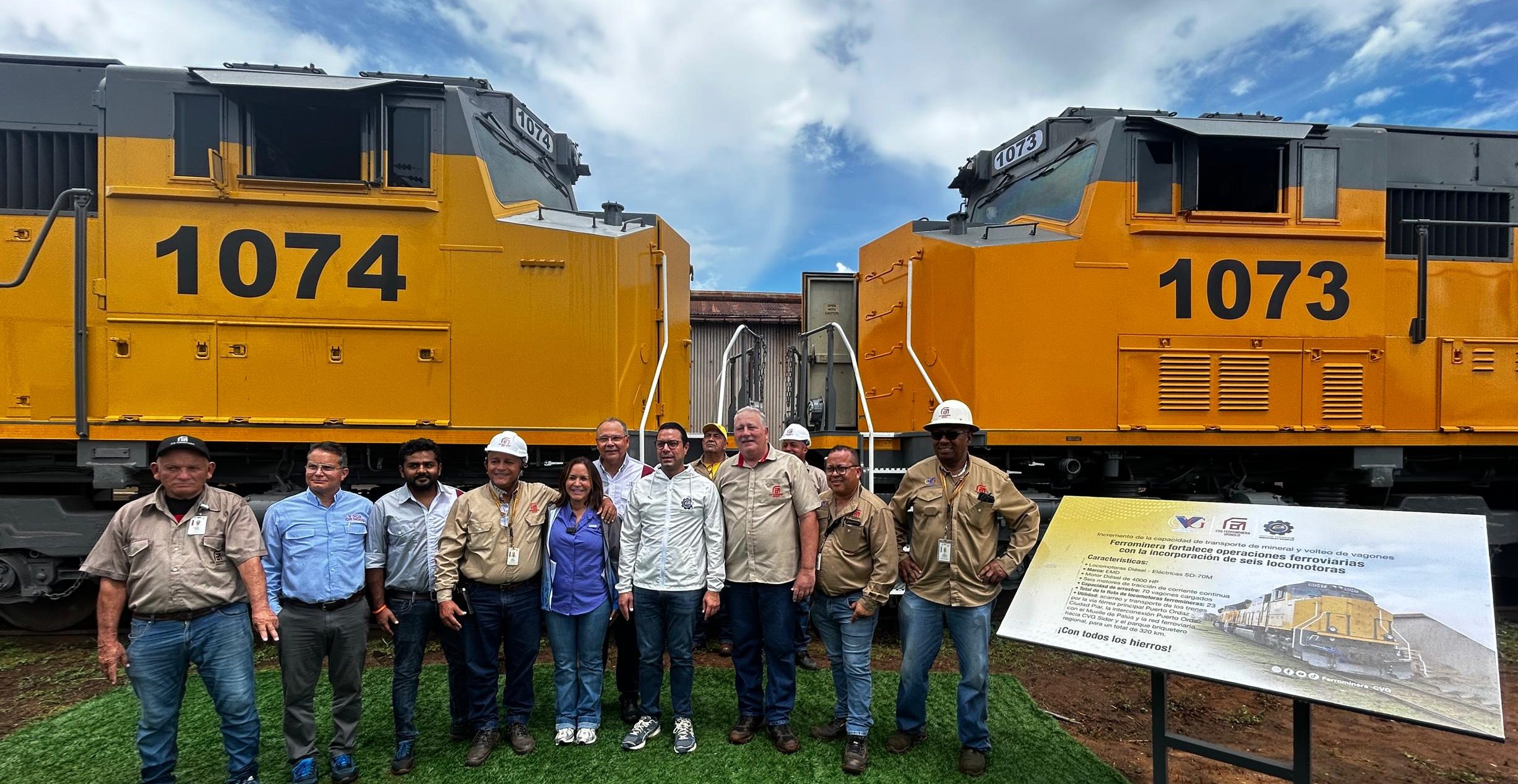 FERROMINERA ORINOCO FORTALECE OPERACIONES FERROVIARIAS CON LA INCORPORACIÓN DE SEIS LOCOMOTORAS